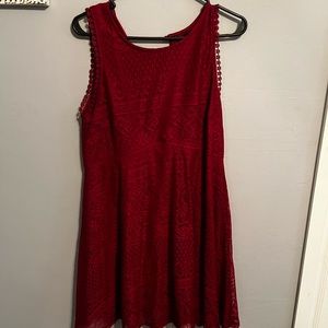 Red mini dress